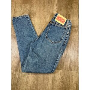 Vintage Bongo Gene Montesano High Waisted Mom Jeans Button Fly Blue Size 7 USA
